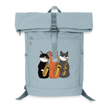 Trio de saxophone chat - Sac à dos ordinateur - bleu glacier - Devant