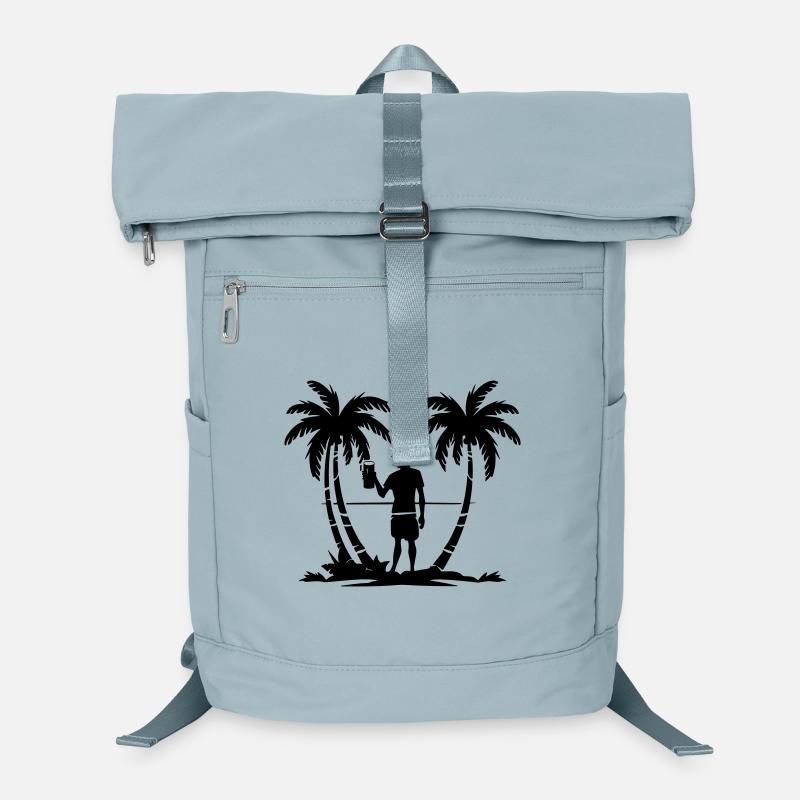 Urlaub Palmen Strand Silhouette Laptop-Rucksack 