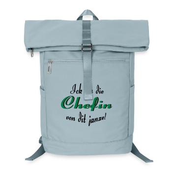 Chefin von dit janze - Laptop-Rucksack  - Eisblau - Vorne