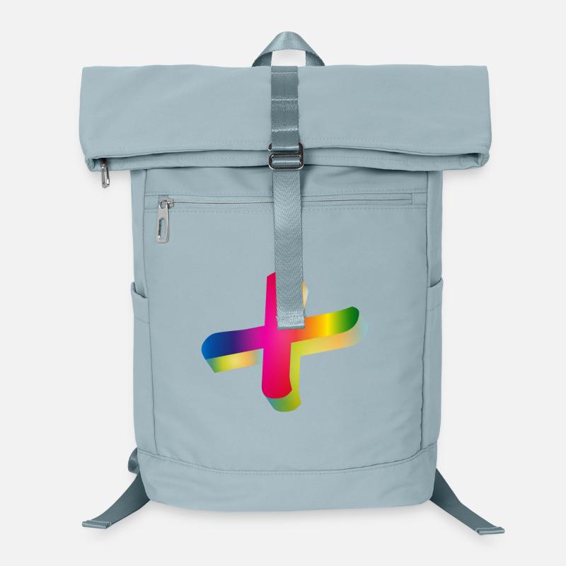 buntes Plus Zeichen in Regenbogenfarben Laptop-Rucksack 