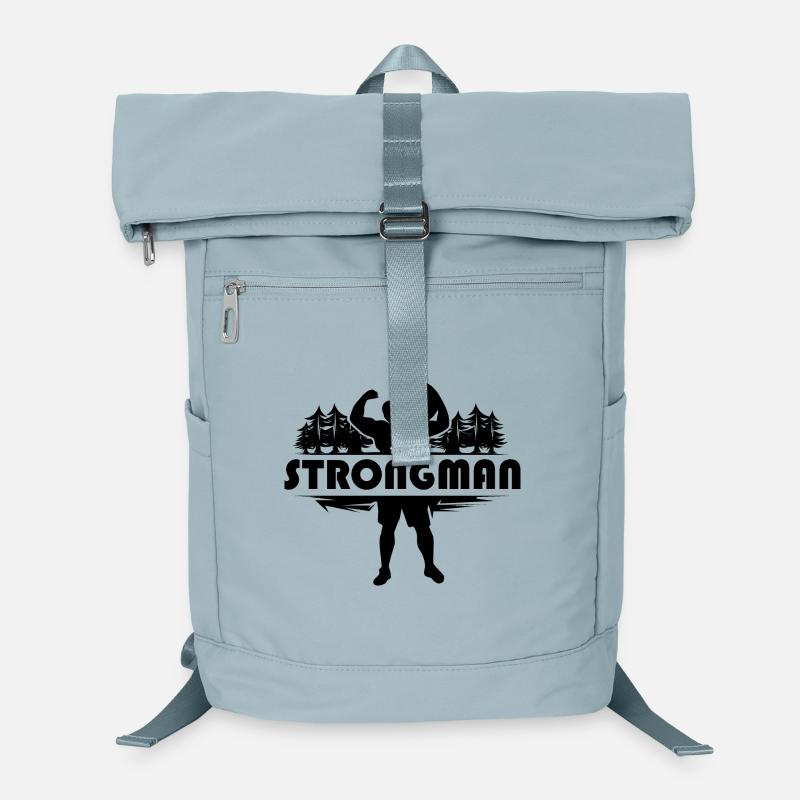 strongman nature strong man stone symbol power Laptop Backpack