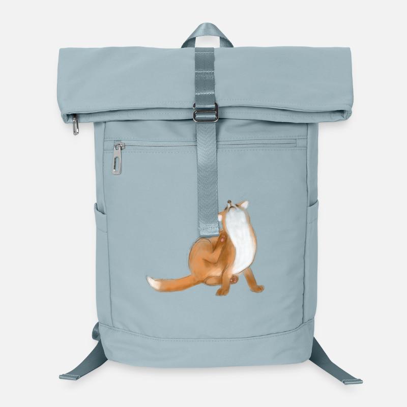 Scratching fox cute animal drawing Laptop Backpack