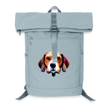 Polygone de chien beagle - Sac à dos ordinateur - bleu glacier - Devant