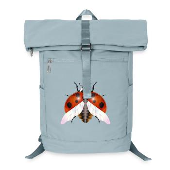 Enchanting Flying Ladybug with Wings - Laptop Backpack - ice blue - Front