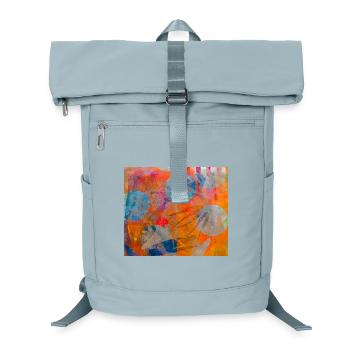 Abstrakte bunte Kreise auf lebhaftem Hintergrund - Laptop-Rucksack  - Eisblau - Vorne