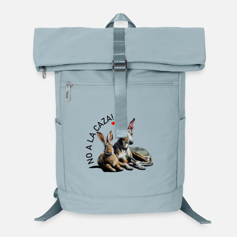 Duo Galgo & Rabbit Heart avec Slogan Sac à dos ordinateur