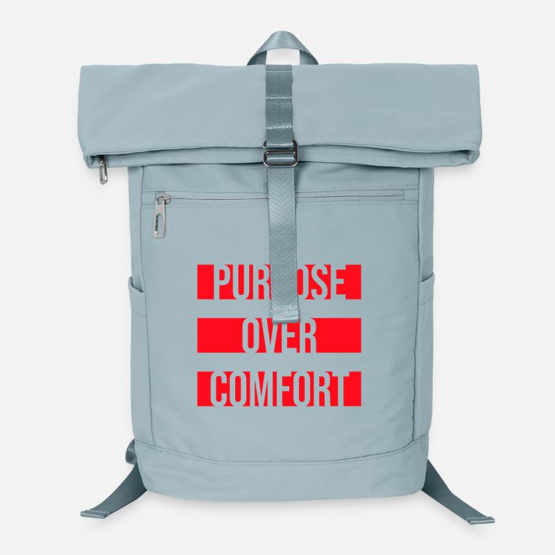 Purpose Over Comfort Motivation Mindset Growth Laptop Backpack