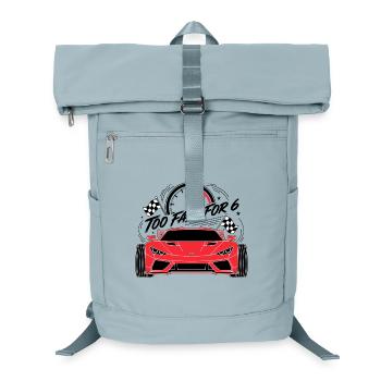 Too Fast For 6 Red Racing Car - Laptop Backpack - ice blue - Front