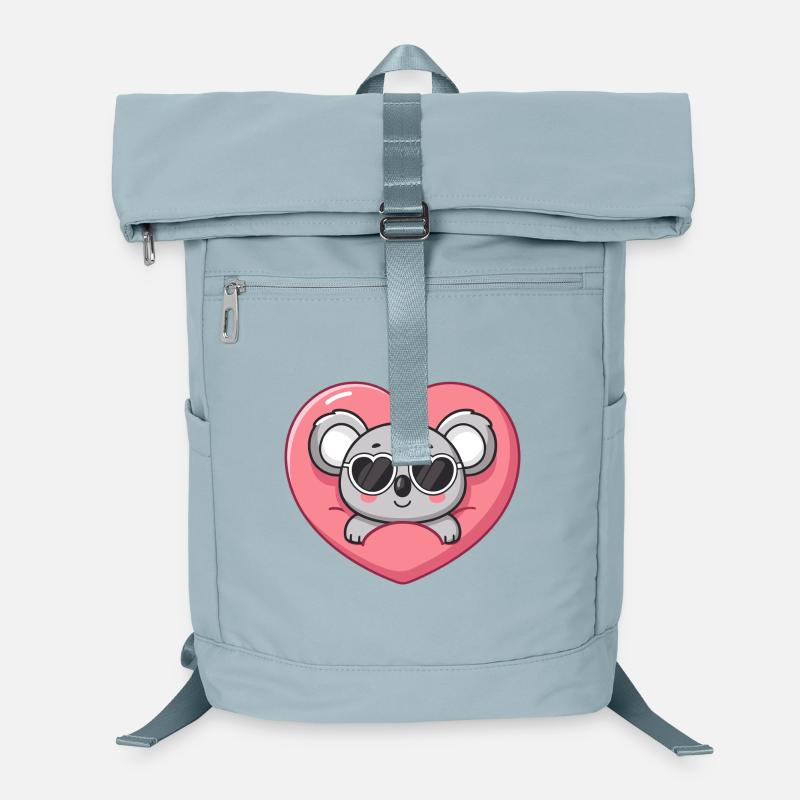 Koala Heart and Cool Glasses Laptop Backpack