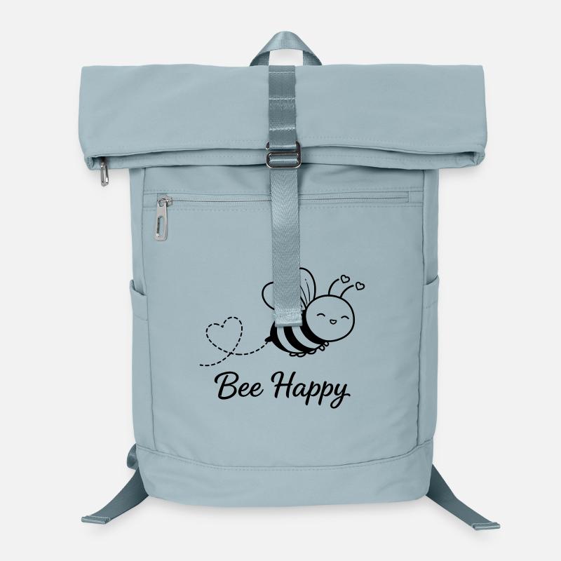 Bee Happy – Cute Bee with Heart | Positive Art Laptop-Rucksack 