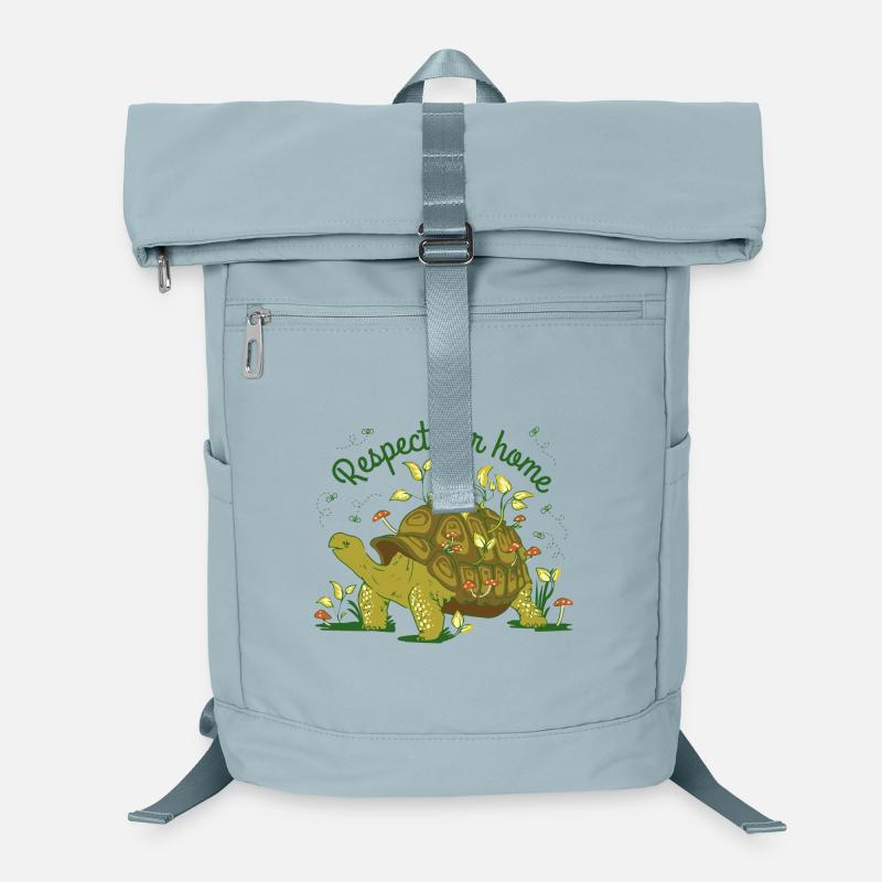 Respect Our Home Turtle Nature Environment Graphic Laptop-Rucksack 