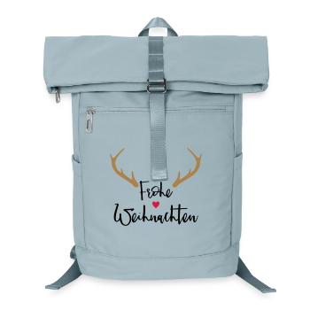Merry Christmas Antlers Heart Nose Reindeer Moose - Laptop Backpack - ice blue - Front