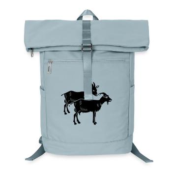 Two goat shadow image - Laptop Backpack - ice blue - Front