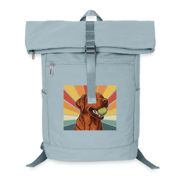 Fox Red Labrador  mit Ball im Maul Retro Design - Laptop-Rucksack  - Eisblau - Vorne