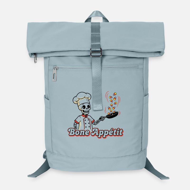 Skull Chef with Candy Snake Design - Laptop Backpack - ice blue