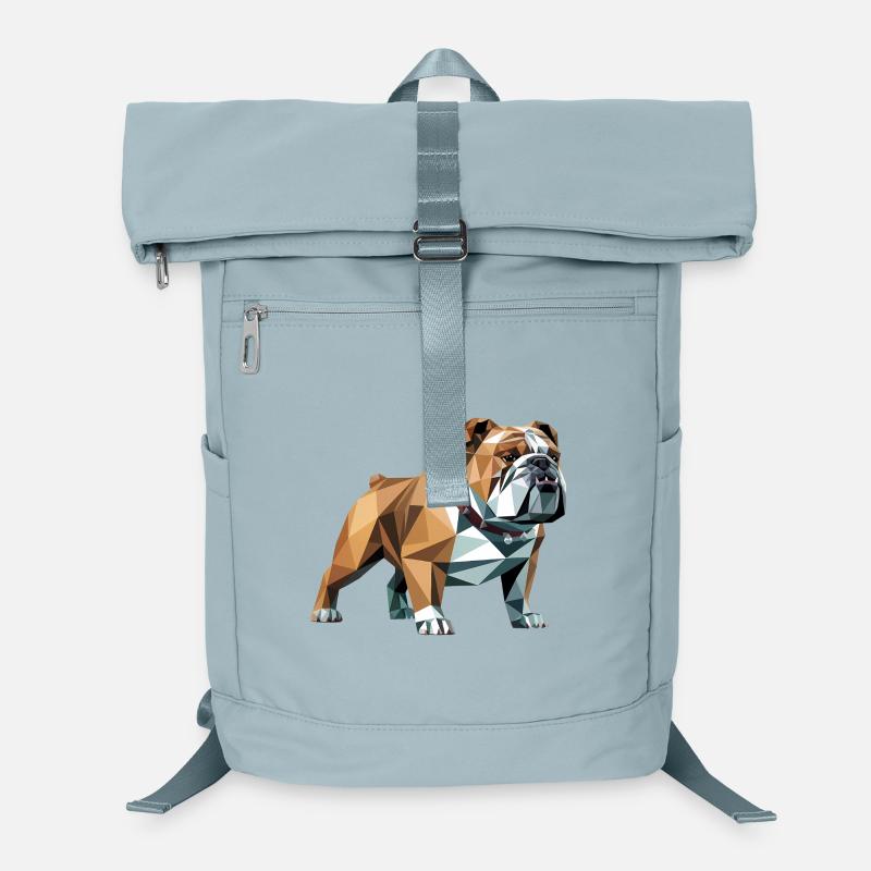 Bulldog - Cool Low Poly  Logo Laptop Backpack
