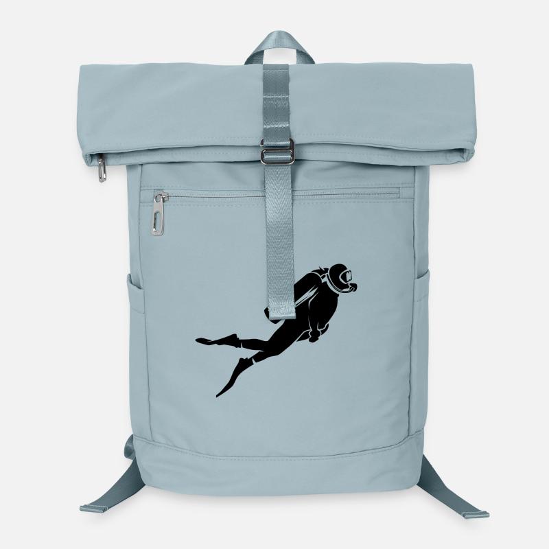 Diver Sea Underwater Symbol Logo Illustration Laptop Backpack