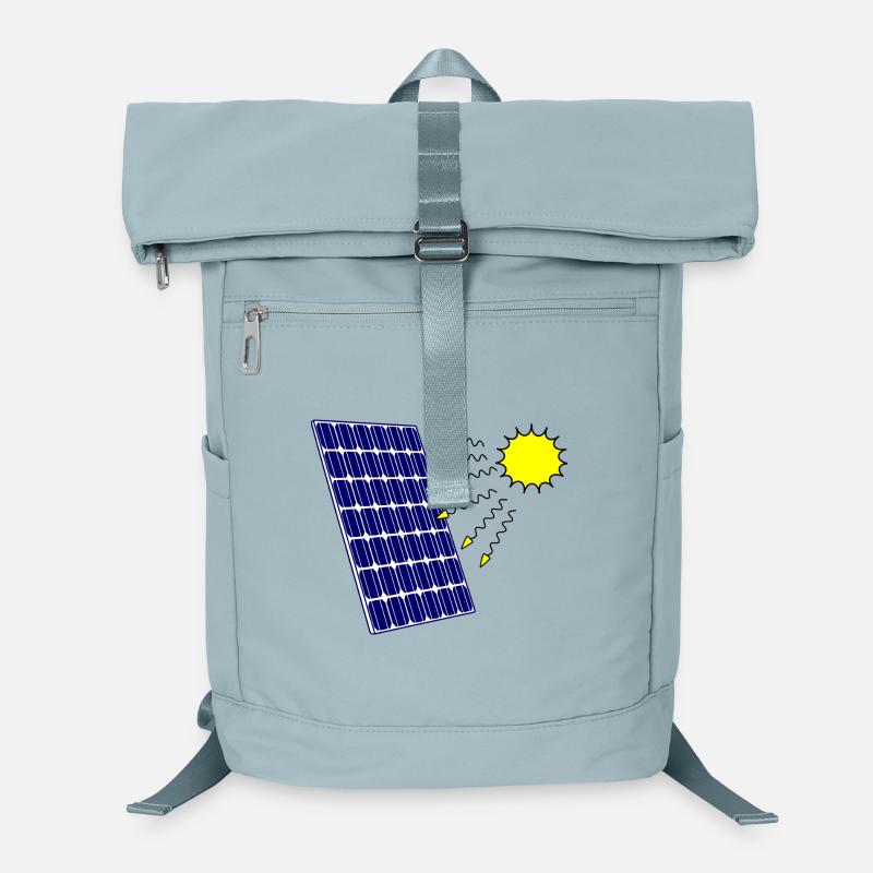Solarpanel mit Sonneneinstrahlung und Sonne Laptop-Rucksack 