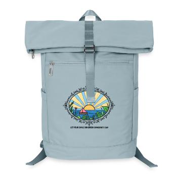 Sunset Landscape with Quote - Laptop Backpack - ice blue - Front