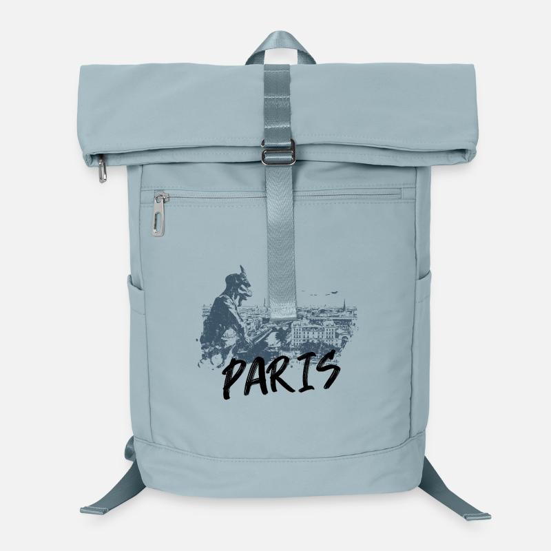 Paris with gargoyle of Notre Dame Laptop Backpack