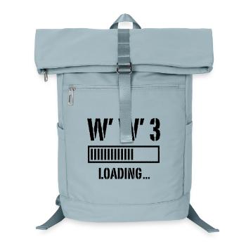World War 3 Loading... (Peace / War / Black) - Laptop Backpack - ice blue - Front