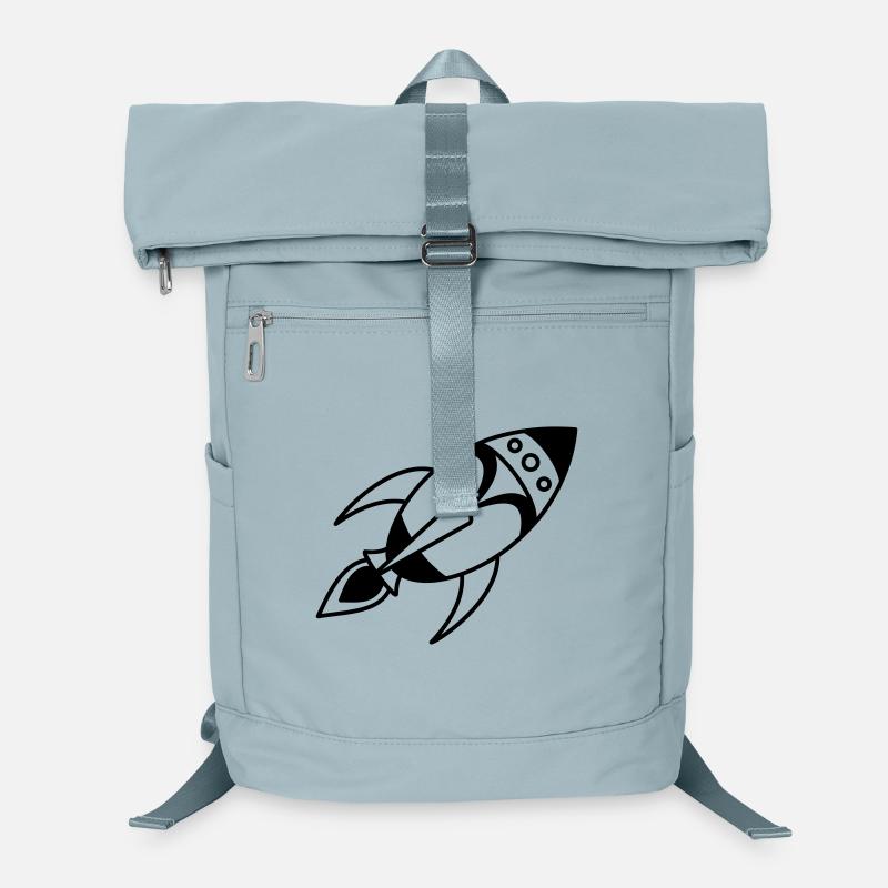 Retro Space Rocket – Weltall Raumschiff Design Laptop-Rucksack 