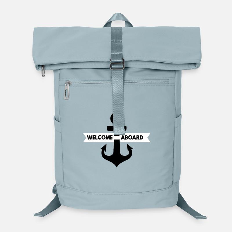 Nautic Design Welcome Aboard Ribbon Anchor Laptop Backpack
