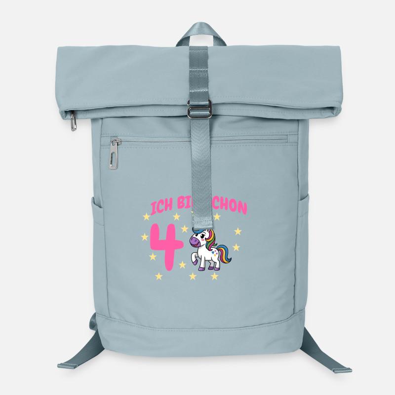 Ich bin Schon Vier Unicorn Geburtstag Laptop-Rucksack 