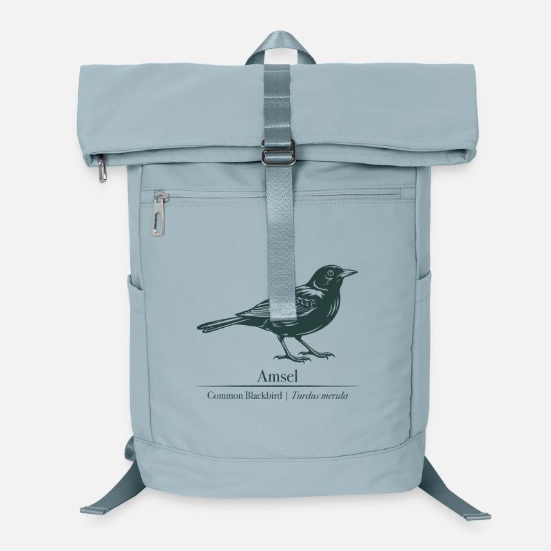 Blackbird Silhouette | Ornithology | Drawing Laptop Backpack