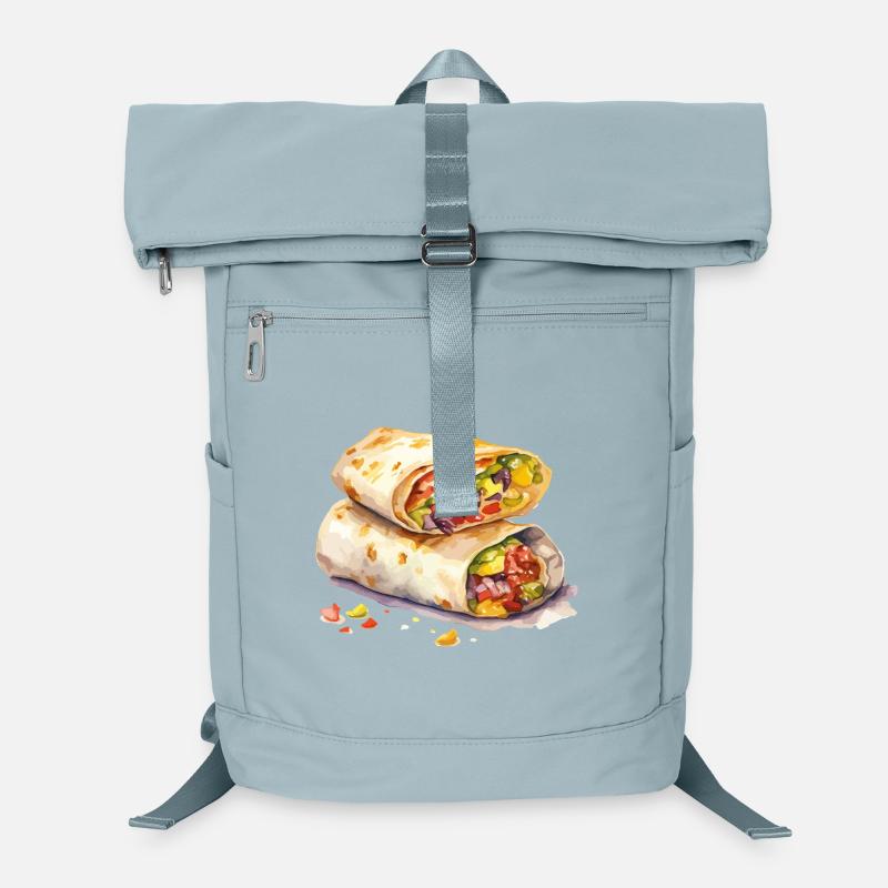 Wrap Burrito Illustration Laptop Backpack