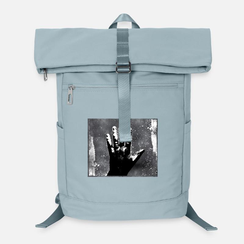 Handsilhouette GrungeMonochrome Stil Laptop-Rucksack 