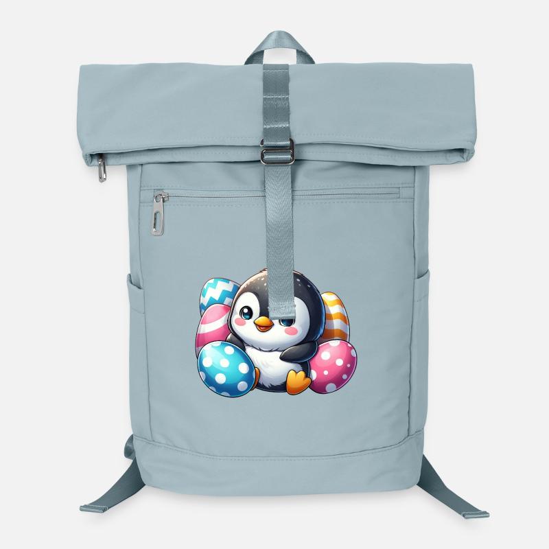 Mignon Pingouin Pâques Dessin animé Enfants Sac à dos ordinateur