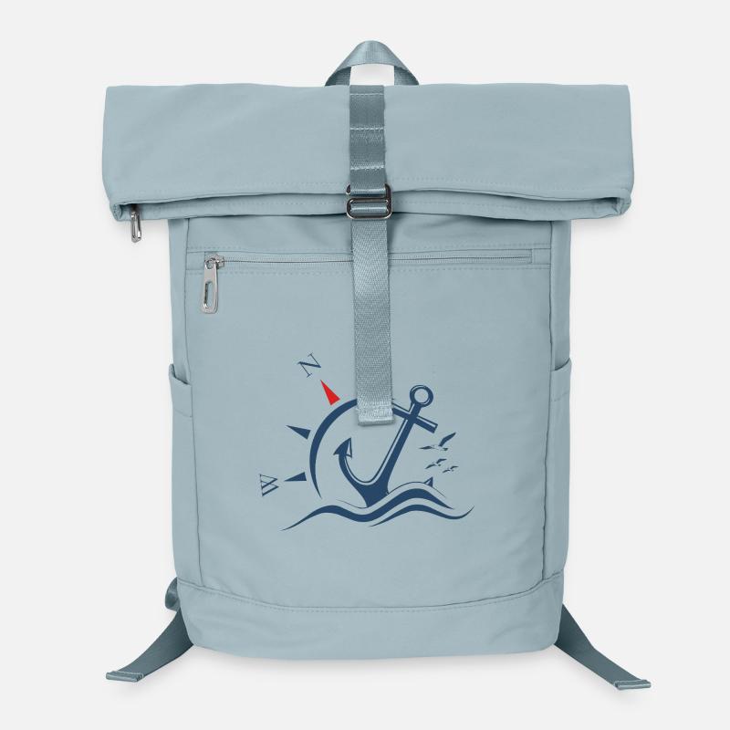 Ancre Boussole Vacances - Sac à dos ordinateur - bleu glacier