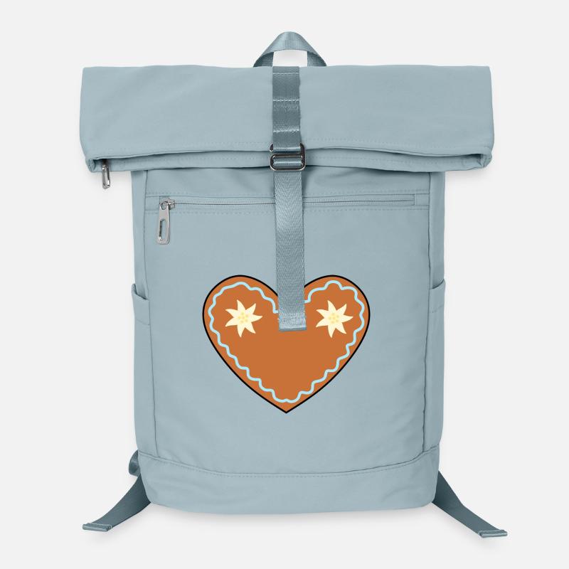 Coeur décoratif avec détails floraux Sac à dos ordinateur