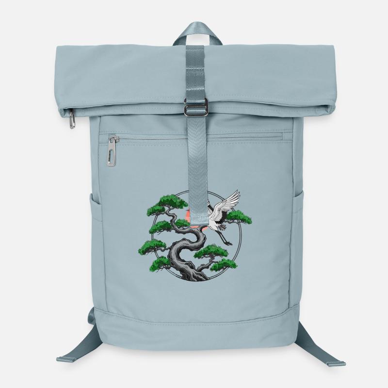 Cranes & Twisted Pine Tree Laptop Backpack