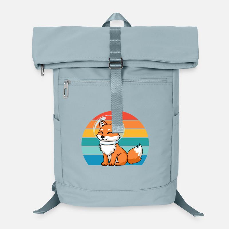 Astronauts Retro Predator Red Fox Fox Lover Laptop Backpack