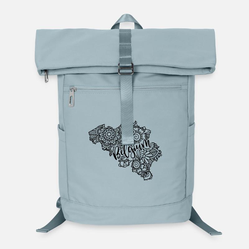 Belgium Map Mandala Brussels Bruges Laptop Backpack