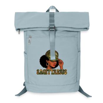 Schütze Königin – Tarn-Afro-Mädchen Freie Seele - Laptop-Rucksack  - Eisblau - Vorne