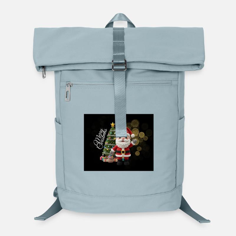 Gestrickter Santa mit Weihnachtsbaum Laptop-Rucksack 