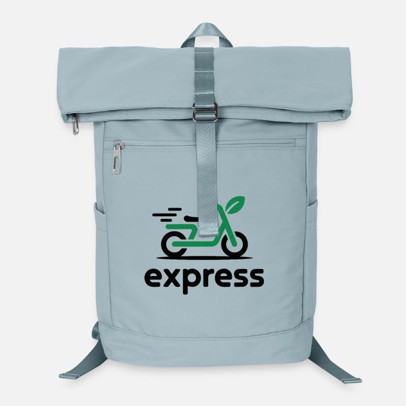 Eco Express Leaf Scooter Logo Sac à dos ordinateur