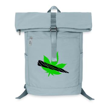 Grünes Blatt-Silhouette-Design - Laptop-Rucksack  - Eisblau - Vorne
