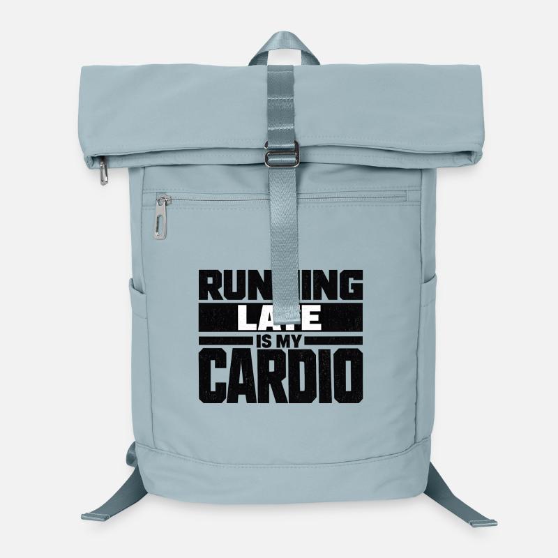 Courir en retard, c’est mon cardio qui dit université Sac à dos ordinateur