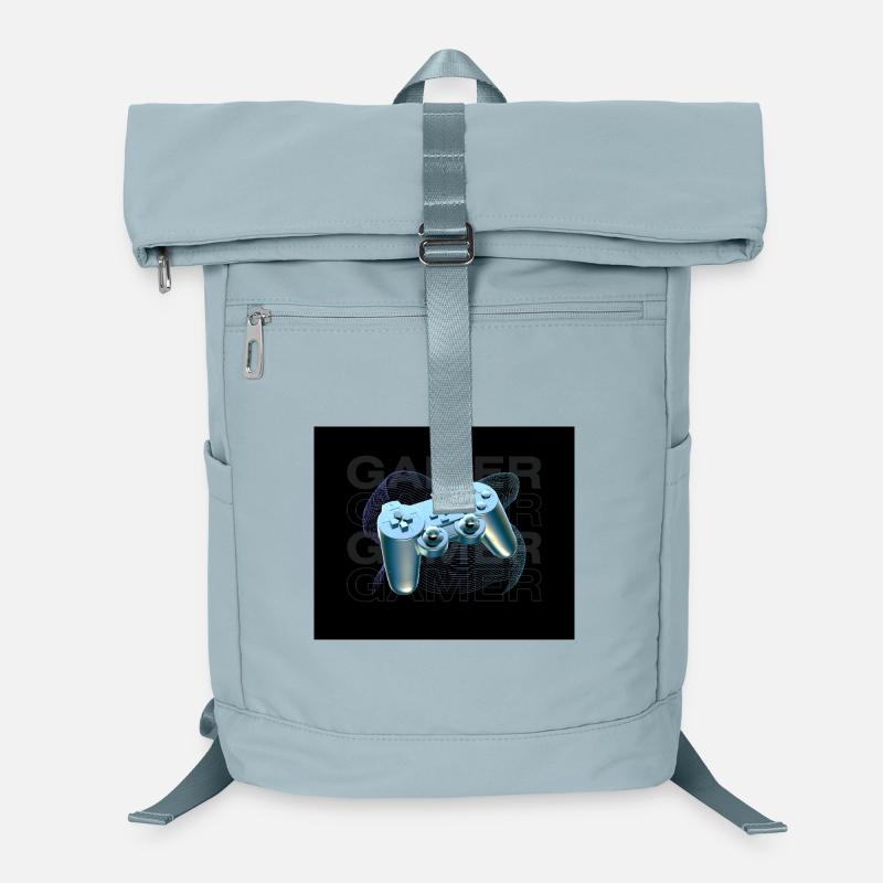Neonblauer Controller 3D Laptop-Rucksack 