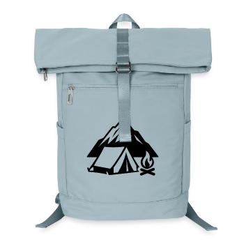 Sommet du feu de tentes de camping en montagne - Sac à dos ordinateur - bleu glacier - Devant