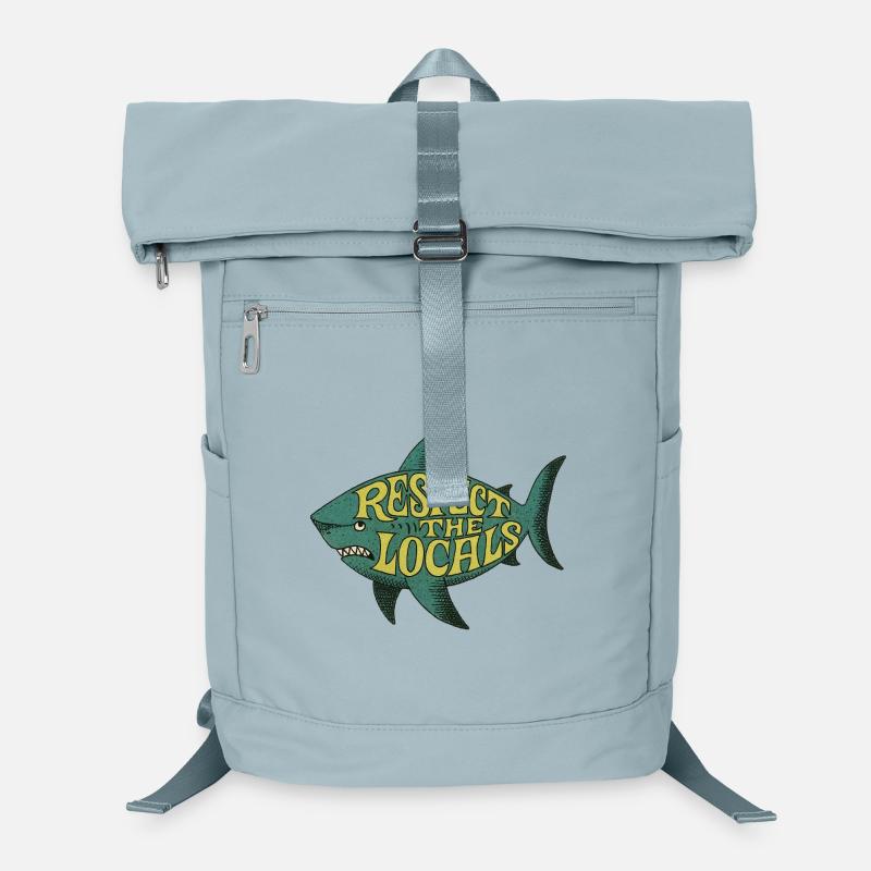 Respektiert die Einheimischen Fischtee Laptop-Rucksack 