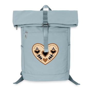 Folklore Herz Tracht Muttertag - Laptop-Rucksack  - Eisblau - Vorne