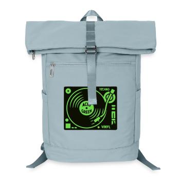 Turntable Techno DJ Mixer Vinyl Rave - Laptop Backpack - ice blue - Front