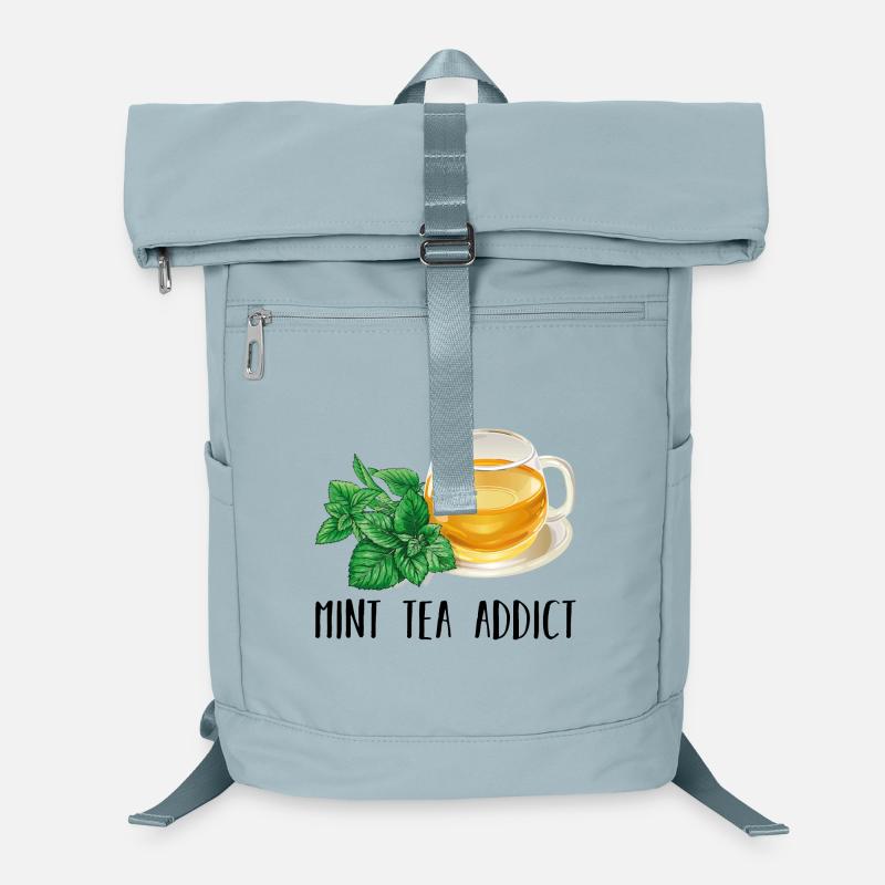Mint Tea Addict Accro Mint Tea Gift Tea Laptop Backpack