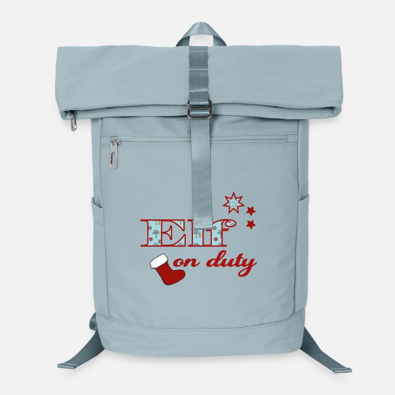 Elf im Dienst Weihnachts-Humor Laptop-Rucksack 