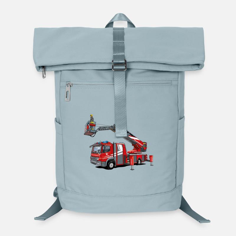 Fire brigade turntable ladder with rescue cage Laptop Backpack